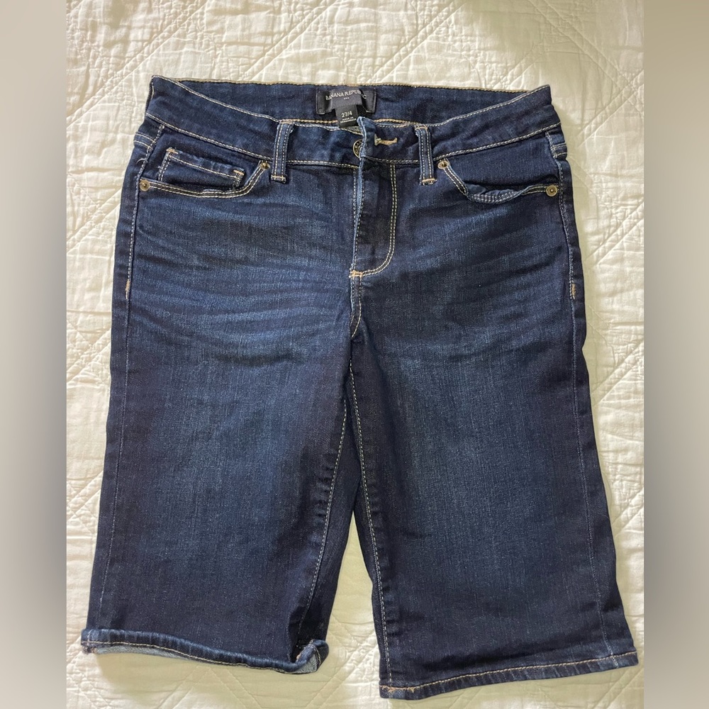 Banana Republic Dark Blue Denim Women’s Shorts